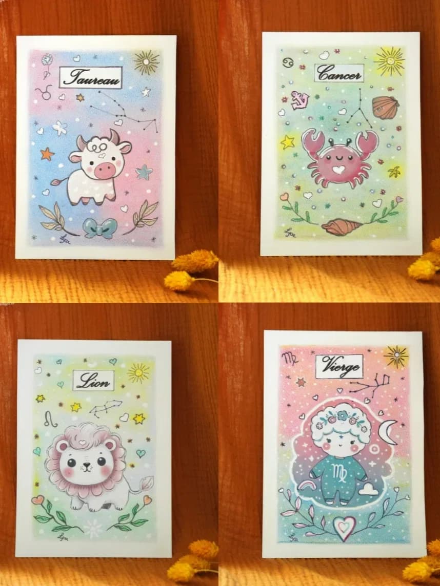 Signes astrologiques illustrés